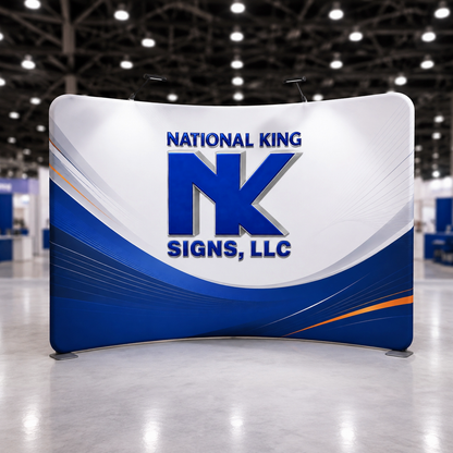 Print Solution Plus branded square cover 1000 x 1000: 10' Tube Curved Fabric Display