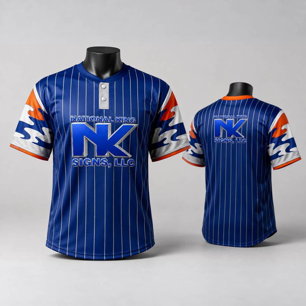 Print Solution Plus branded square cover 1000 x 1000: 120GSM Milk Silk Jersey Custom 2 Button Baseball Jersey (Full Dye Sublimation) #500139