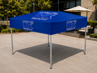 Print Solution Plus AI branded hero 2026-09-06: Premium Aluminum 10' Flat Top Tent Kit, 17" Valance
