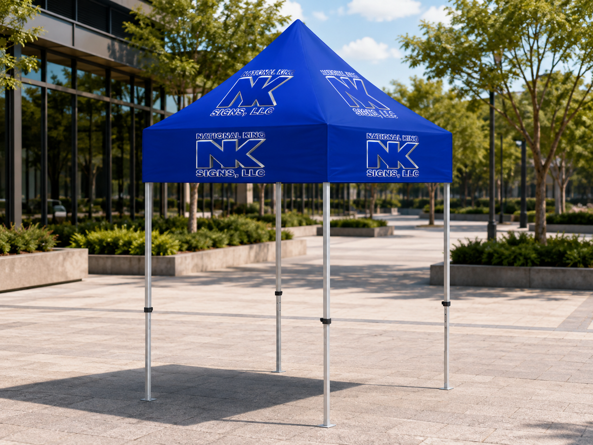 Print Solution Plus AI branded hero 2026-09-06: Premium Aluminum 5' Tent Kit (Full-Bleed Dye Sublimation) 17" Valance