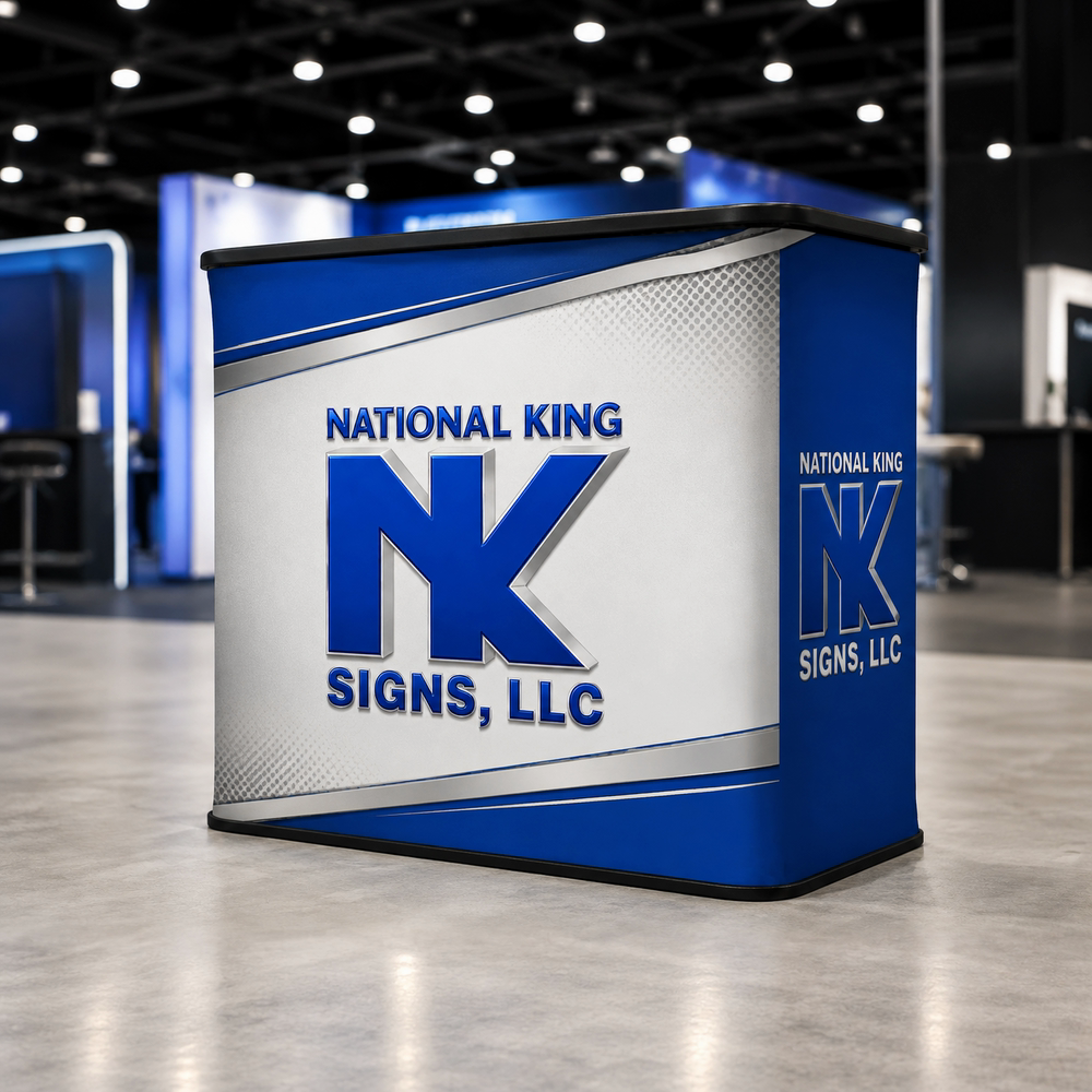 Print Solution Plus branded square cover 1000 x 1000: Custom Event Podium