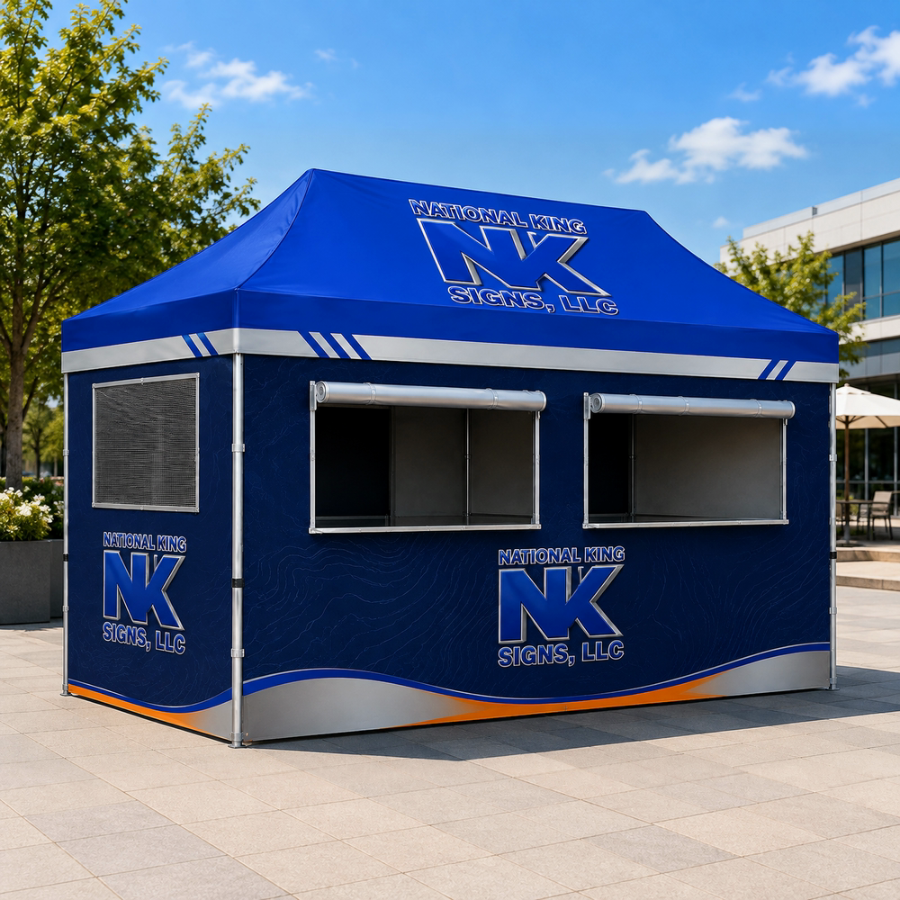 Print Solution Plus branded square cover 1000 x 1000: Custom Food Concession Canopy Tent Package 10x15