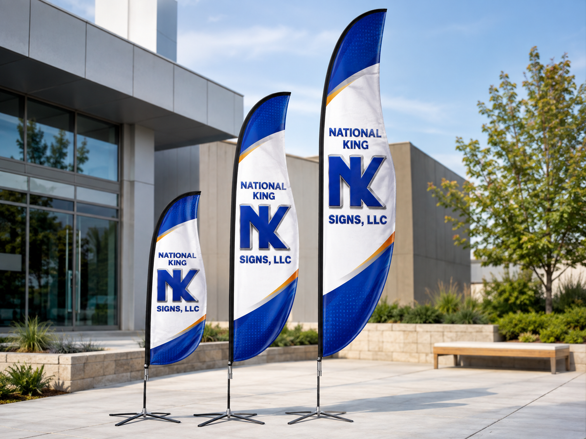 Print Solution Plus AI branded hero 2026-09-06: Premium Blade Flags