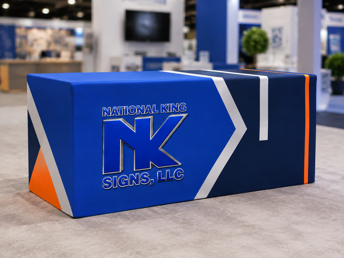 Print Solution Plus AI branded hero 2026-09-06: Premium Fitted Table Cover (Full-Color Dye Sublimation, Full Bleed)