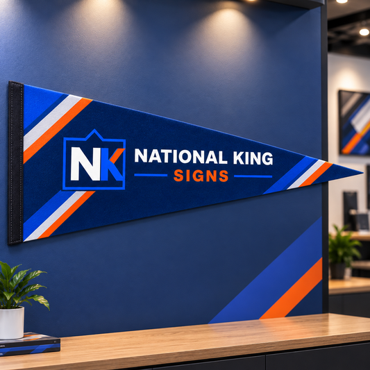Print Solution Plus square cover 1000 x 1000: 12"x30" Premium Pennant — batch 07