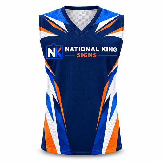 Print Solution Plus square cover 1000 x 1000: 150GSM Mesh Jersey V Neck Sleeveless (Full Dye Sublimation) #500086 — batch 07
