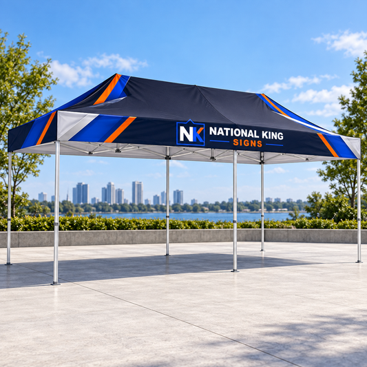 Print Solution Plus square cover 1000 x 1000: 20' Premium Silver Aluminum Event Tent — batch 08