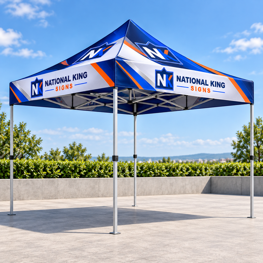 Print Solution Plus square cover 1000 x 1000: 10' Premium Aluminum Tent Kit - 17" Valance — batch 08