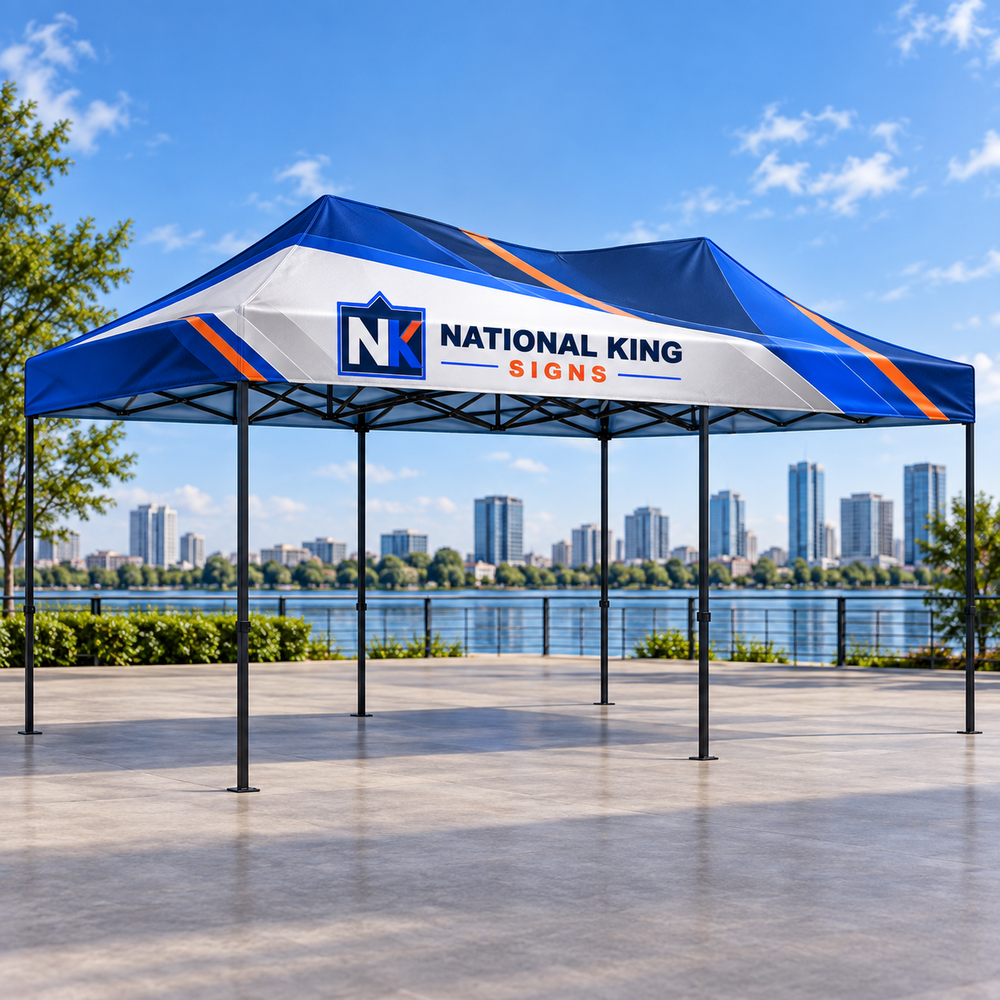 Print Solution Plus square cover 1000 x 1000: 20' Premium Black Aluminum Event Tent — batch 08