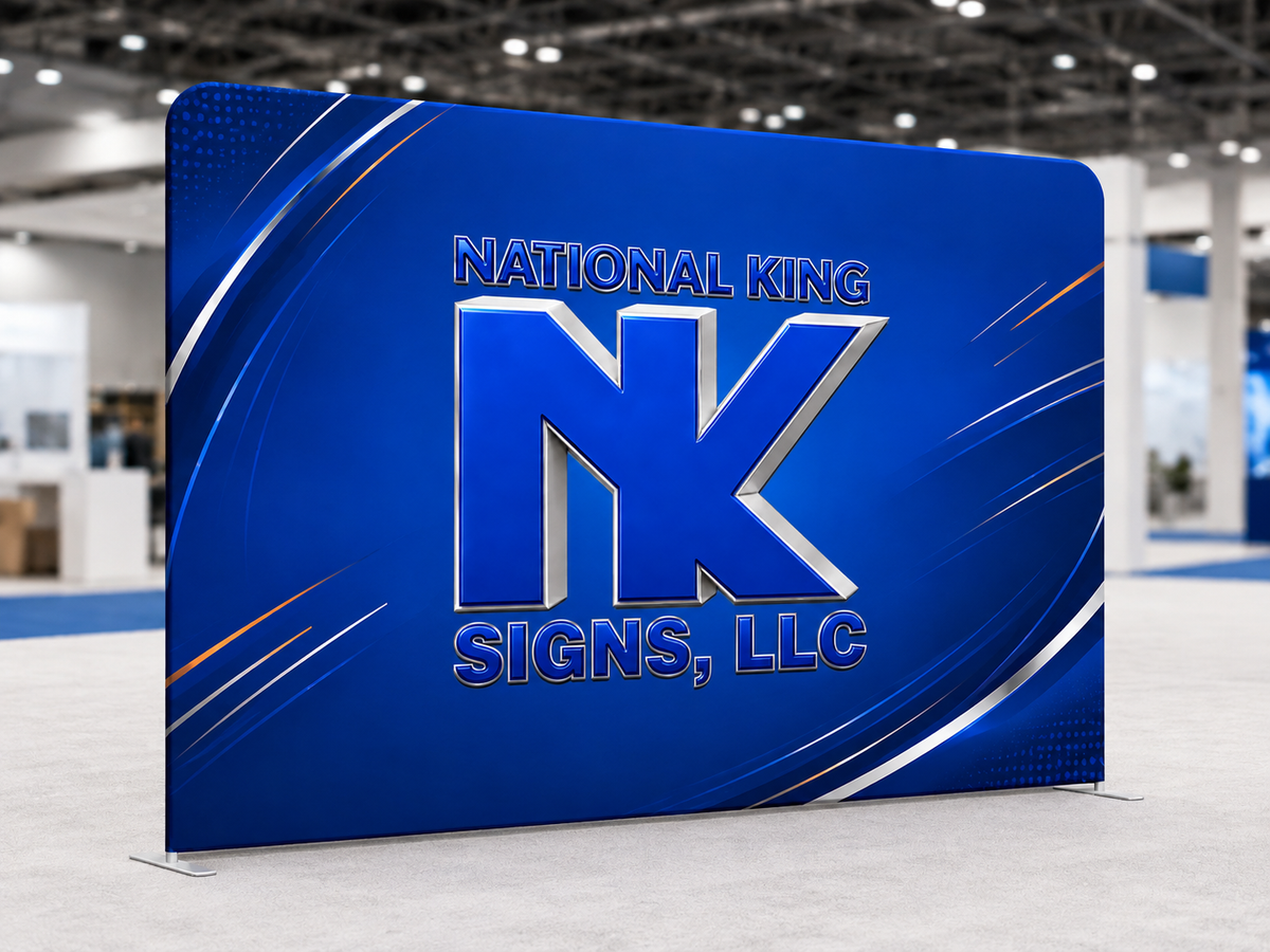 Print Solution Plus AI branded hero 2026-09-06: 8' Tube Straight Fabric Display