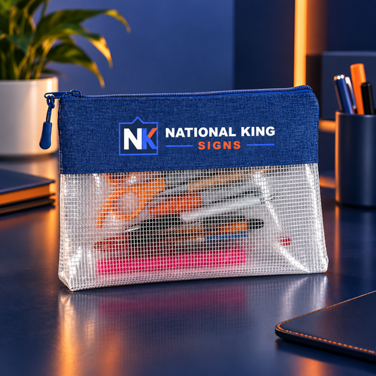 Print Solution Plus square cover 1000 x 1000: Heathered Clear Accessory Pouch — batch 04