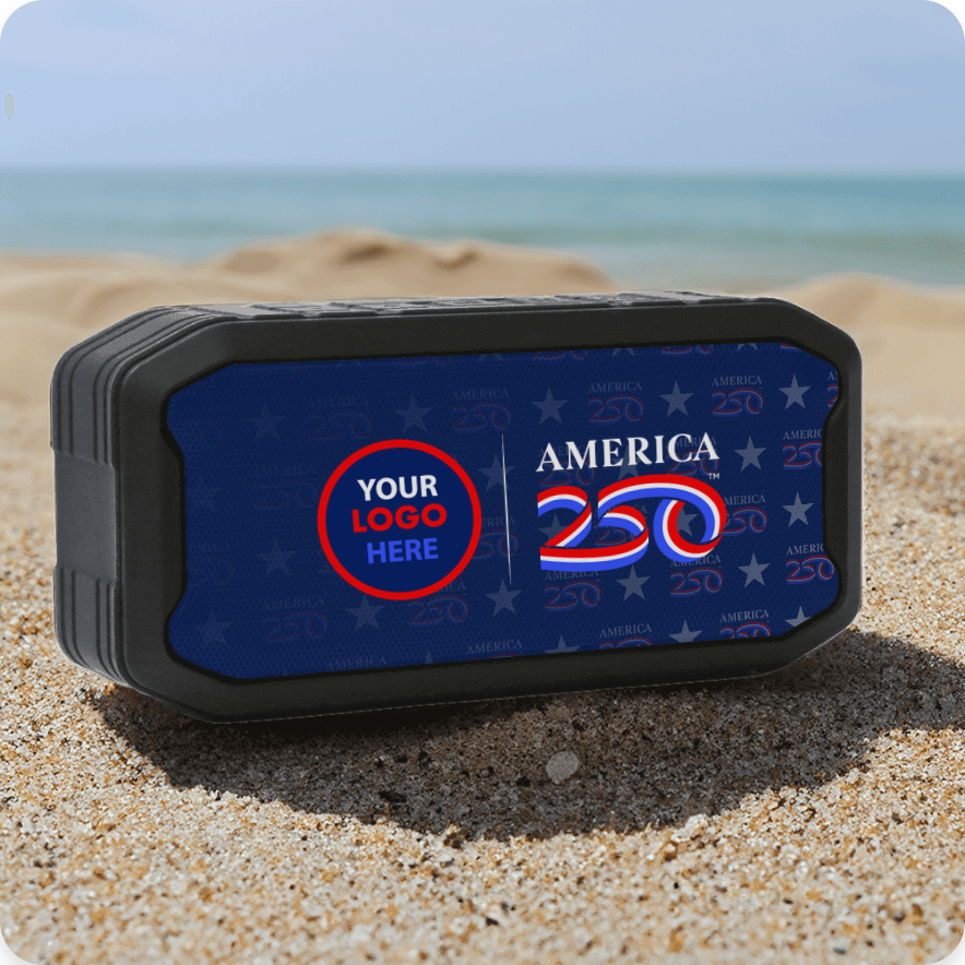 WaterBox Waterproof Wireless Speaker, customizable by Print Solution Plus