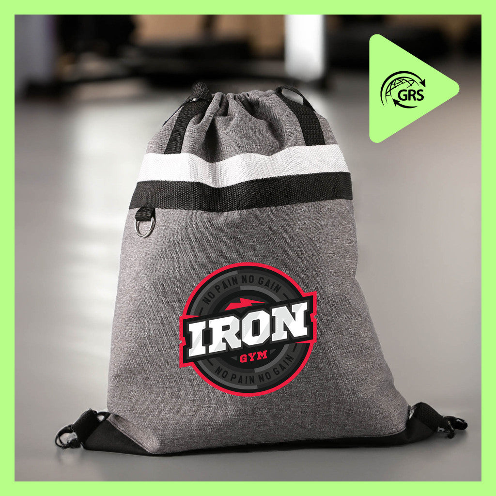 reGen RPET Polyester Drawstring Bag, customizable by Print Solution Plus