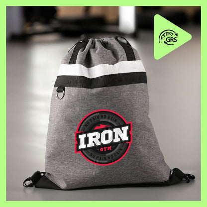 reGen RPET Polyester Drawstring Bag, customizable by Print Solution Plus