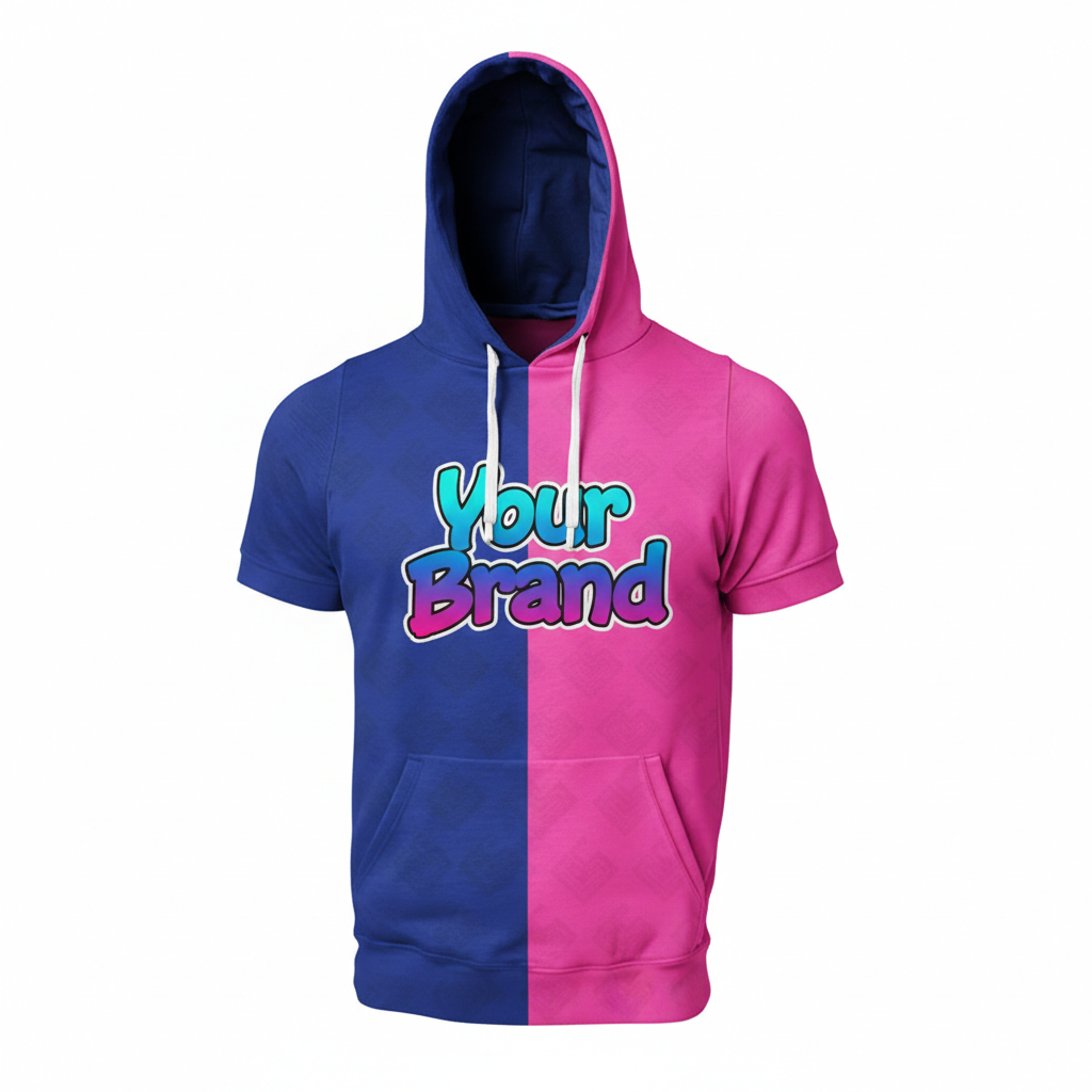 Short Sleeve Hoodie T-shirst (Full Dye Sublimation) #500038