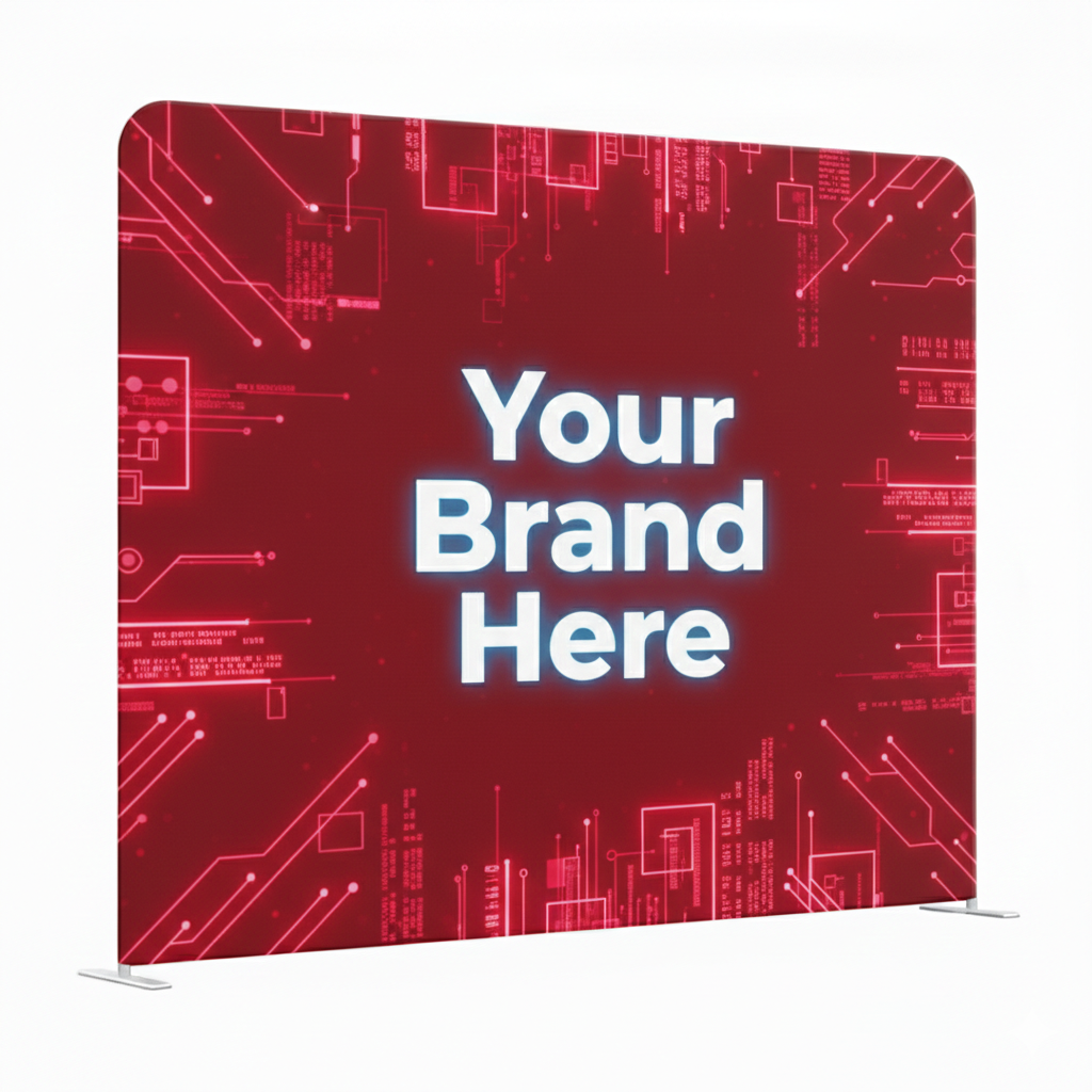 8' Tube Straight Fabric Display