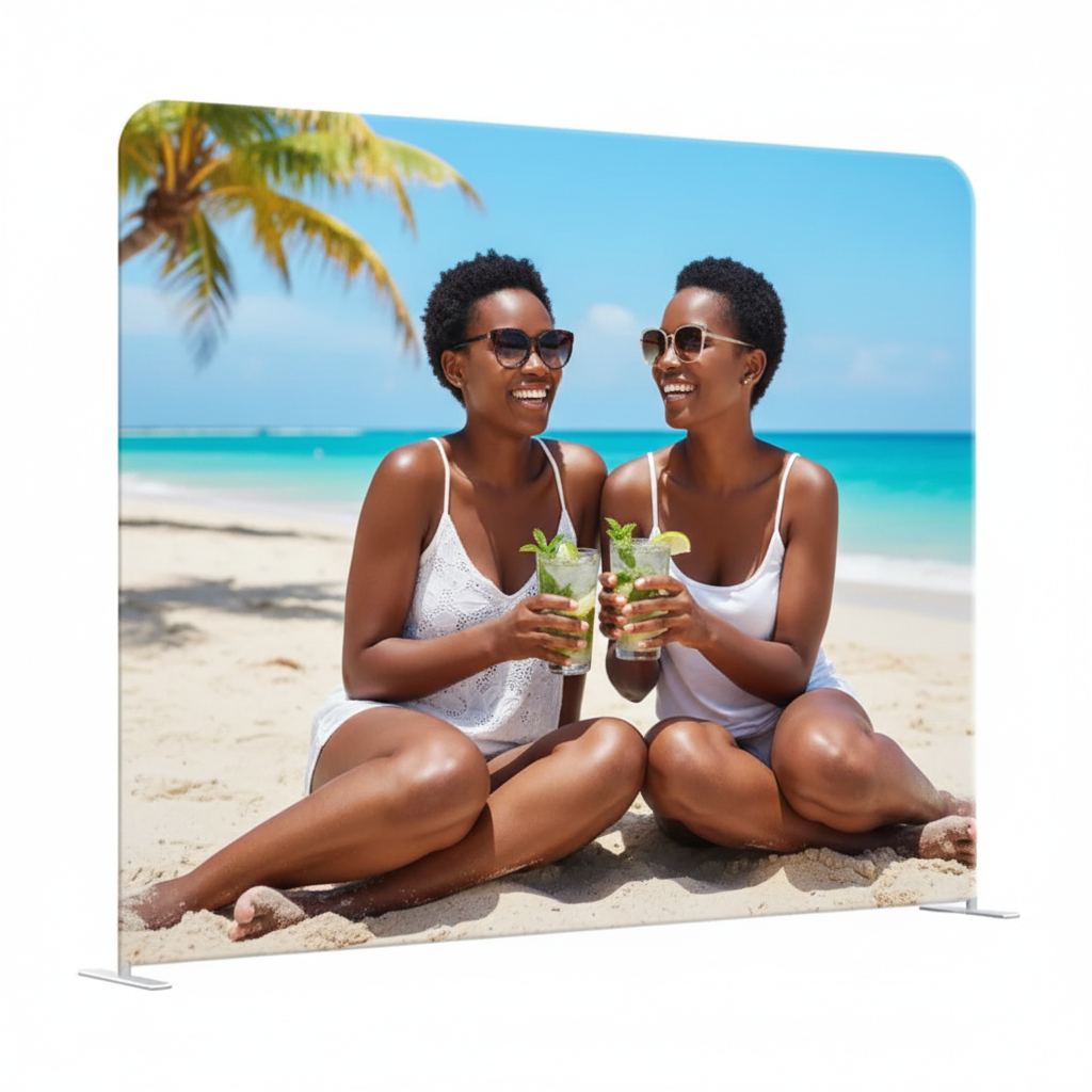 8' Tube Straight Fabric Display