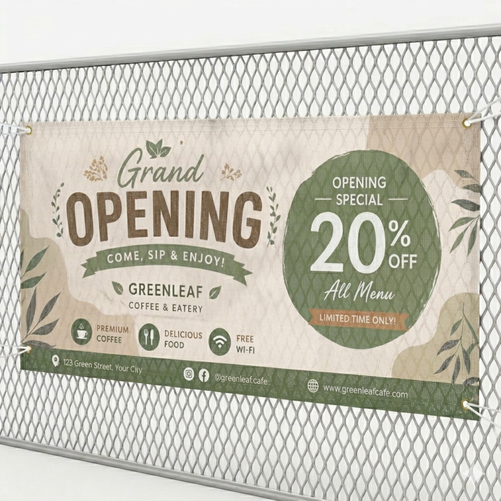 Vinyl Mesh Banner (10oz.) per sq. ft.