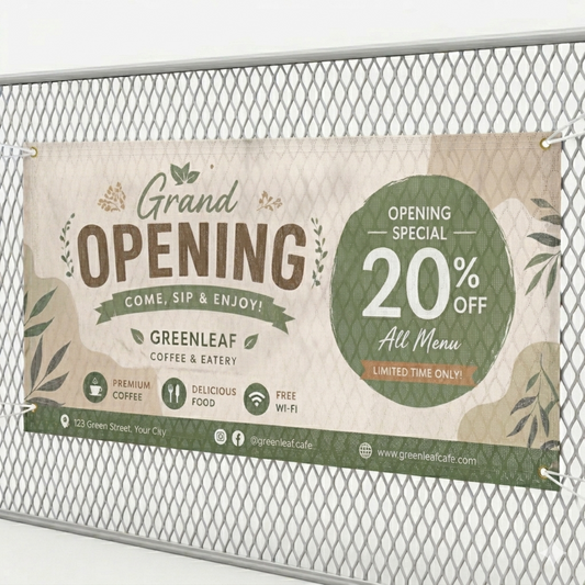 Vinyl Mesh Banner (10oz.) per sq. ft.