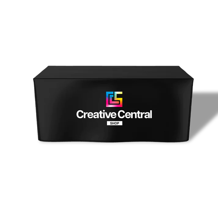 Premium Fitted Table Cover (Full-Color Dye Sublimation, Full Bleed)