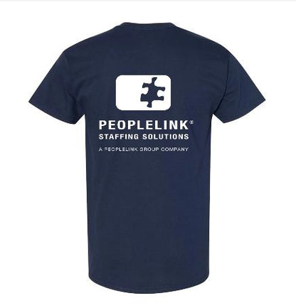 Peoplelink Staffing navy t-shirt back