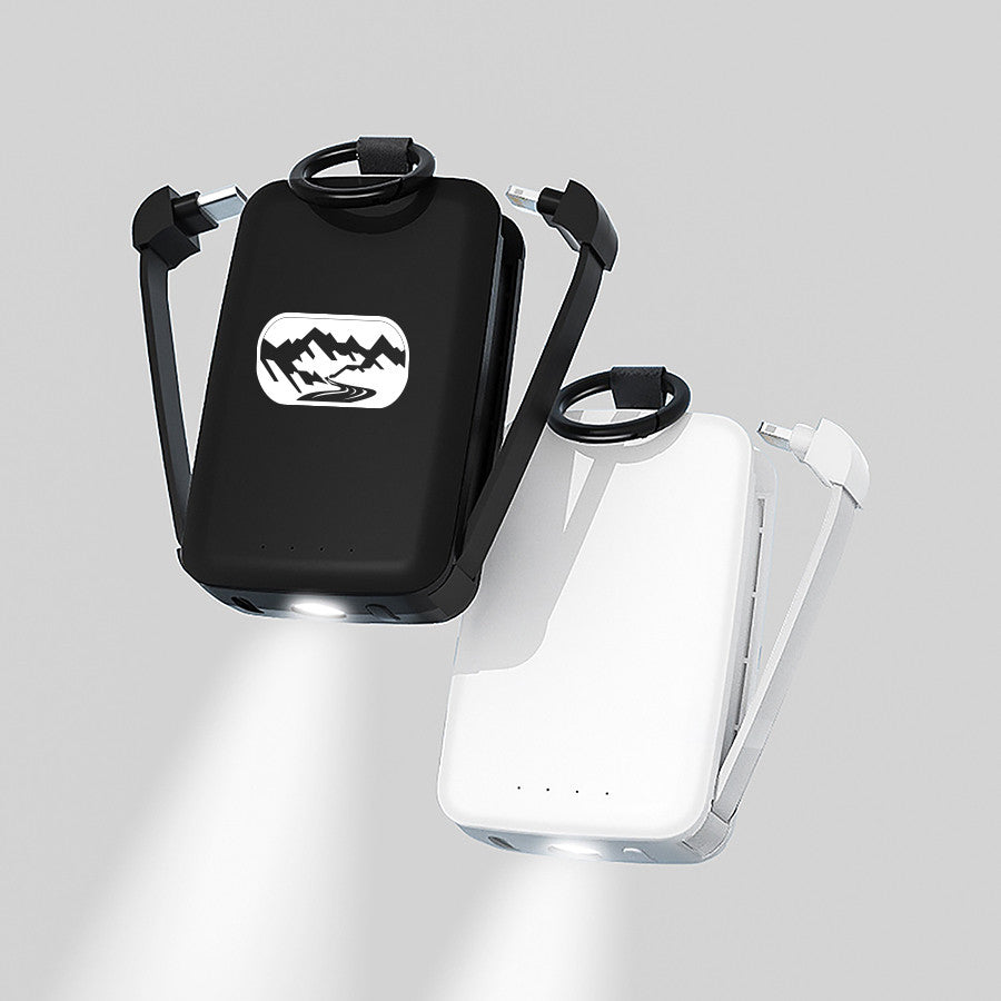 4000mAh Power Bank with Flashlight, customizable by Print Solution Plus
