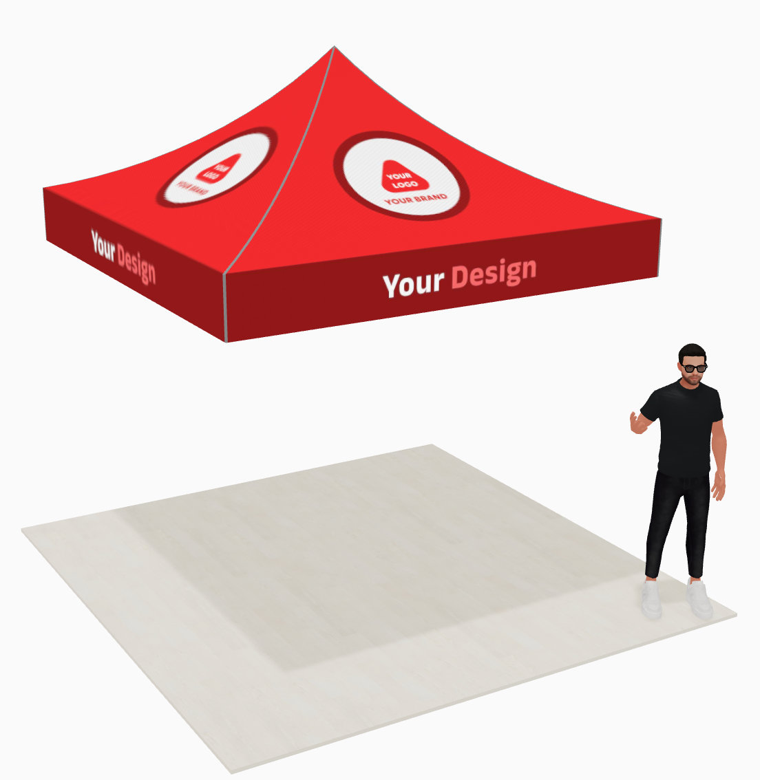 10' Tent Canopy Only (Dye Sublimation) 17" Valance