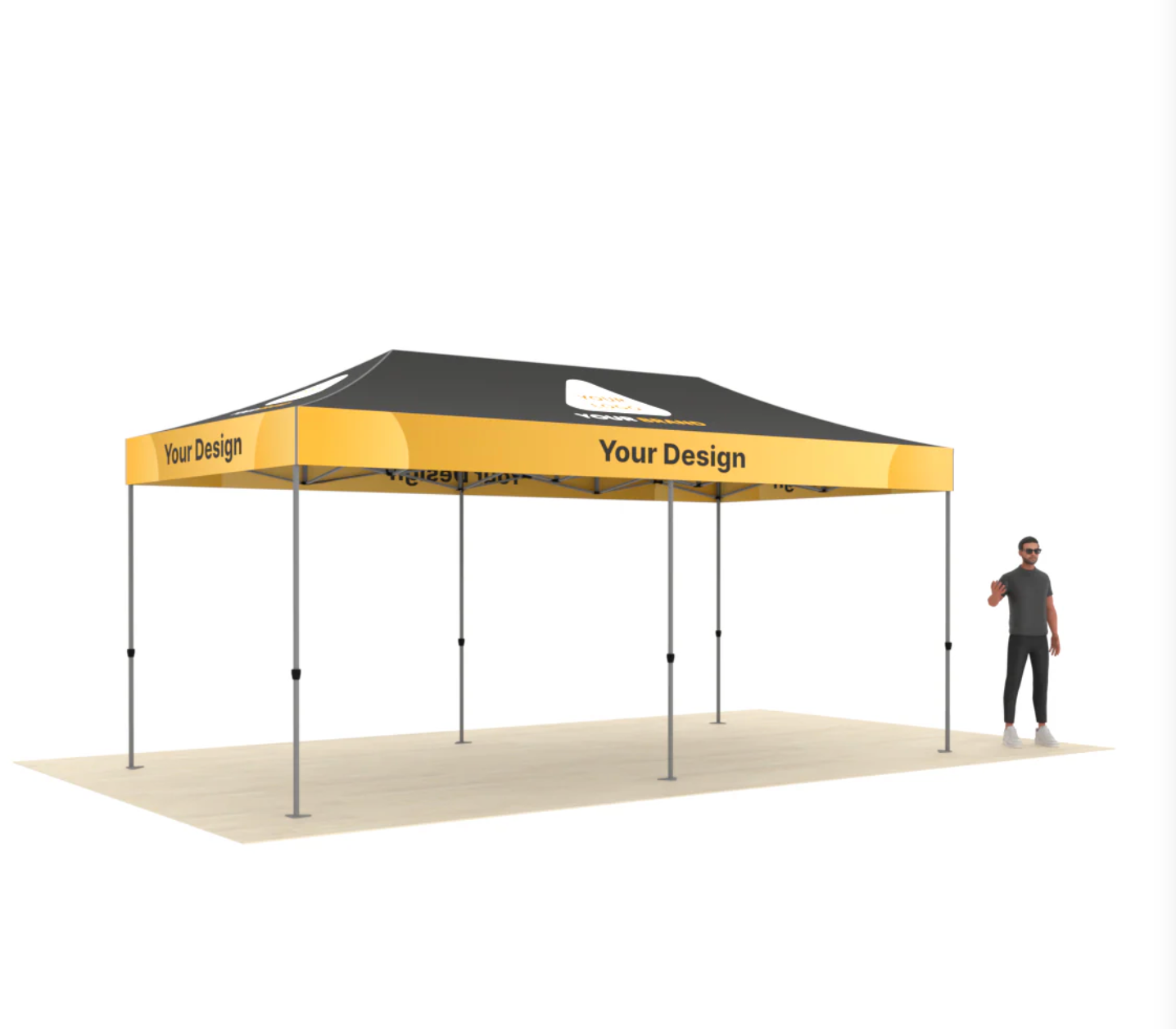 Premium Aluminum (Silver)20' Event Tent Kit (Full-Bleed Dye Sublimation)